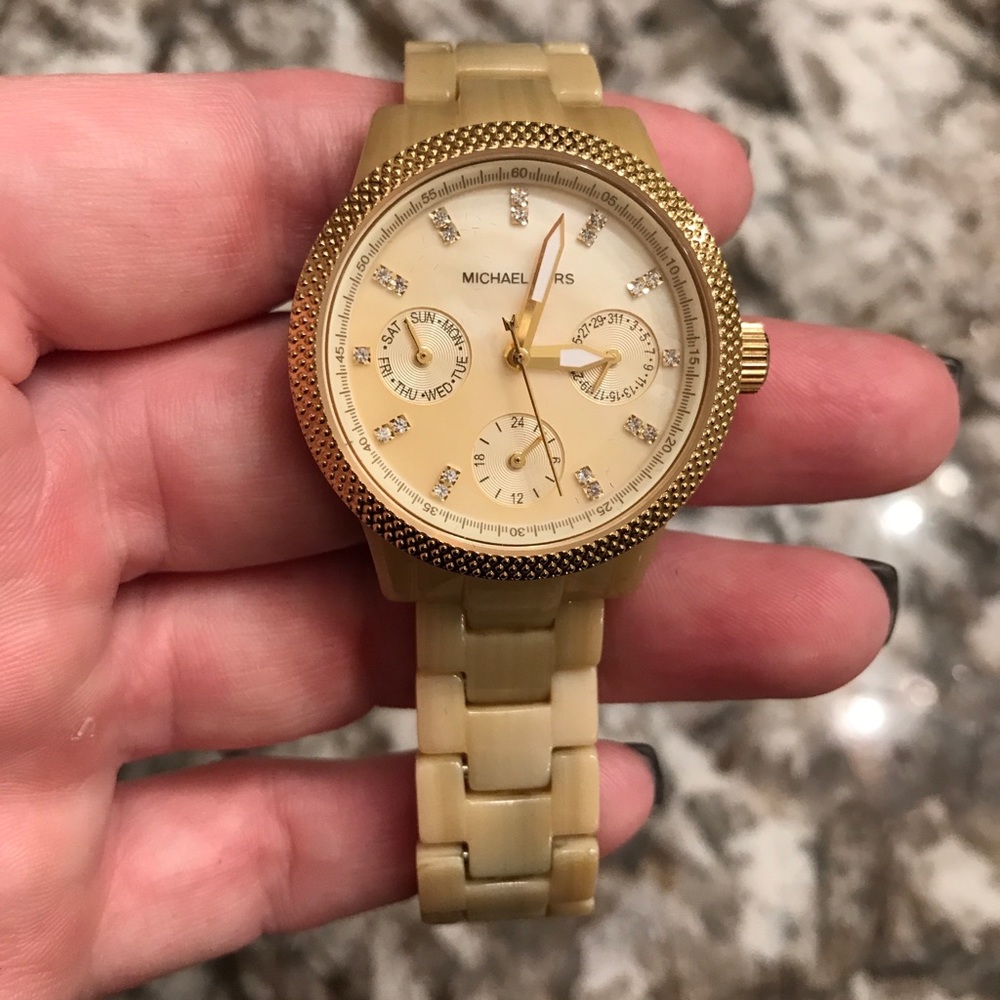 Michael Kors acetate small face watch. EUC
